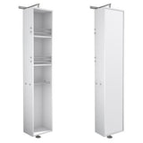 Wyndham Collection April 13.75-in W x 79.5-in H x 15.5-in D White Oak Wall-mount Linen Cabinet