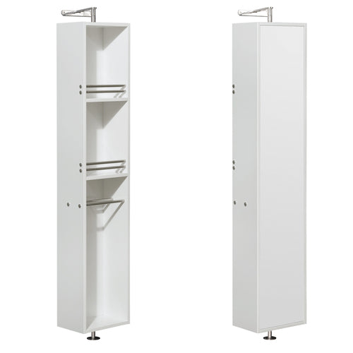 Wyndham Collection Amare 13.75-in W x 73-in H x 15-in D Gray Oak MDF Wall-mount Linen Cabinet
