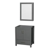 Wyndham Collection Sheffield 29-in Dark Gray Bathroom Vanity Cabinet (Mirror Included