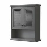 Wyndham Collection Tamara 25-in W x 30-in H x 9-in D Dark Gray Bathroom Wall Cabinet