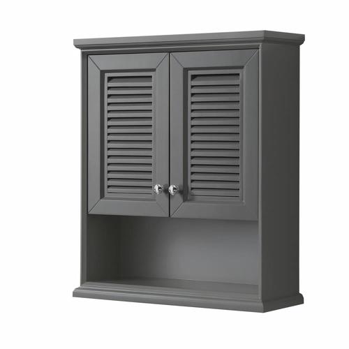 Wyndham Collection Tamara 25-in W x 30-in H x 9-in D Dark Gray Bathroom Wall Cabinet