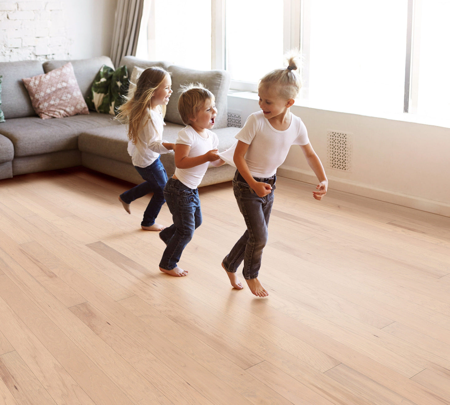 Shaw Hickory Williams hardwood flooring — installed room view