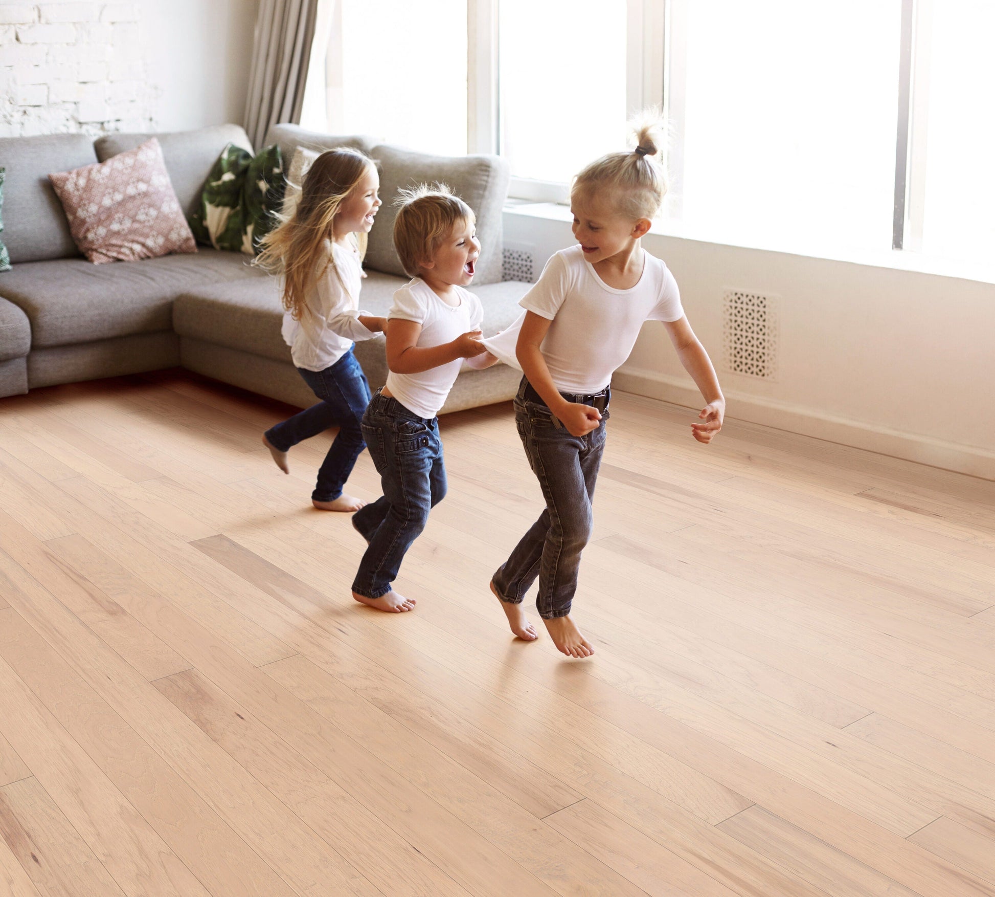 Shaw Hickory Williams hardwood flooring — installed room view