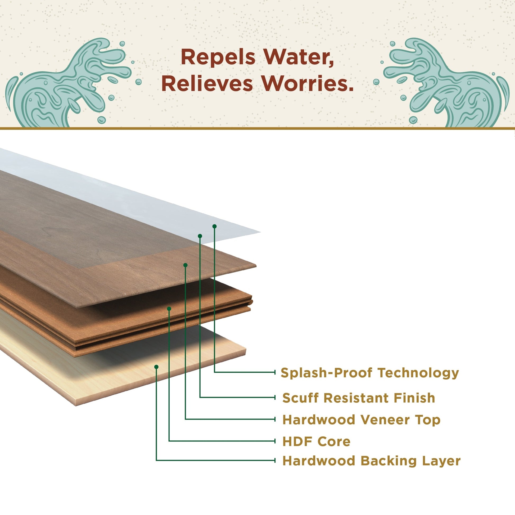 Shaw Hickory Sable hardwood flooring — alternate angle