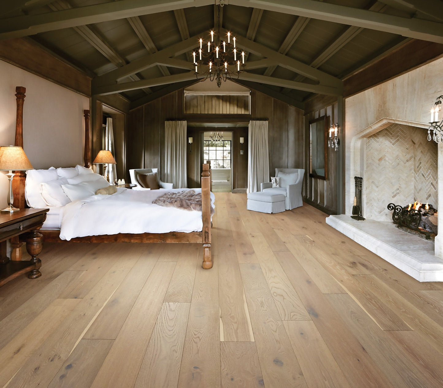 Shaw White oak Belmont Gardens hardwood flooring — installed room view