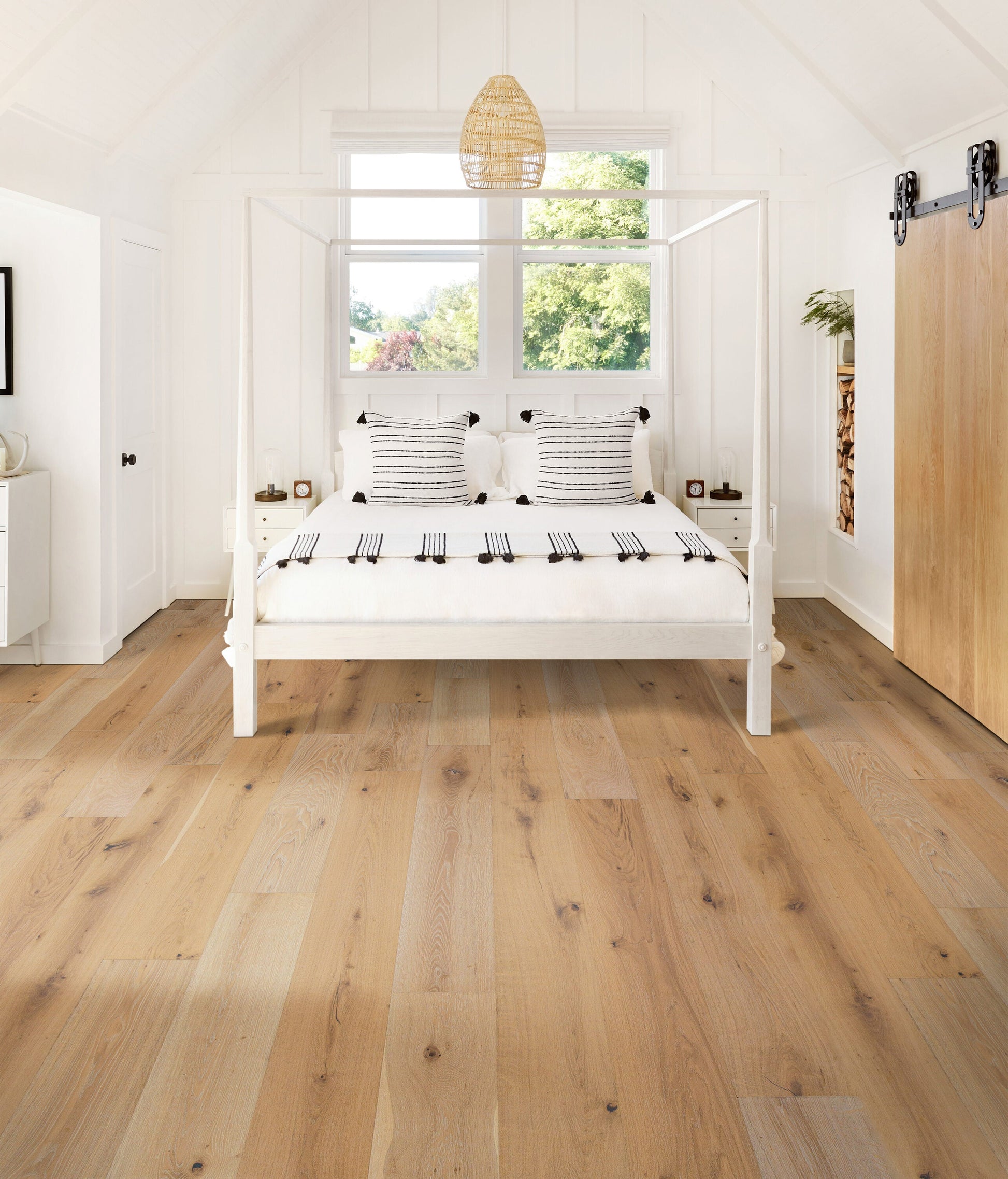 Shaw White oak Wilshire hardwood flooring — installed room view