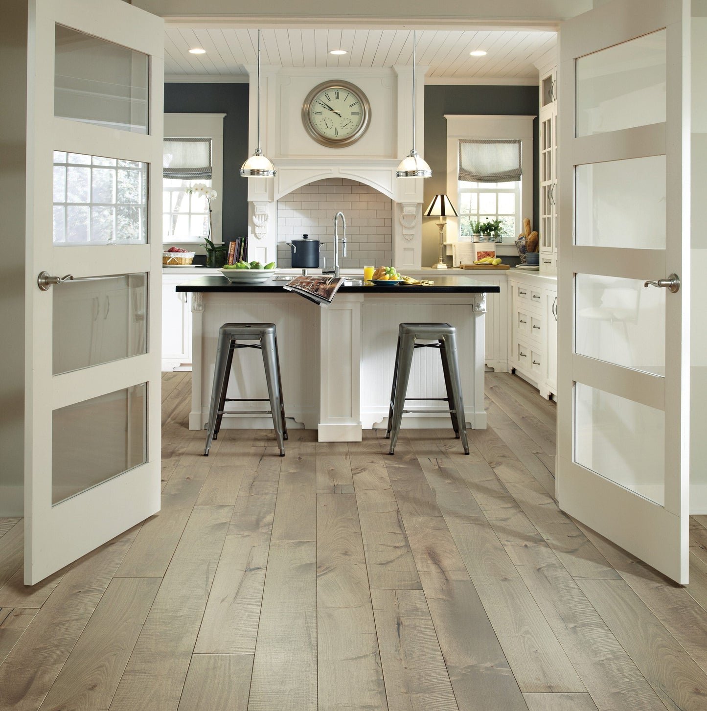 Shaw Maple Grandview hardwood flooring — installed room view