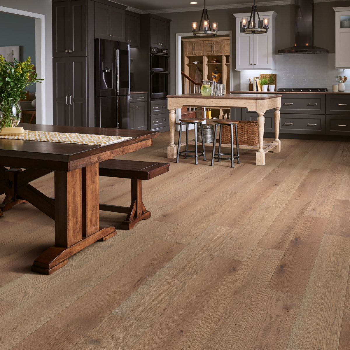 Shaw Oak River Meadow hardwood flooring — installed room view