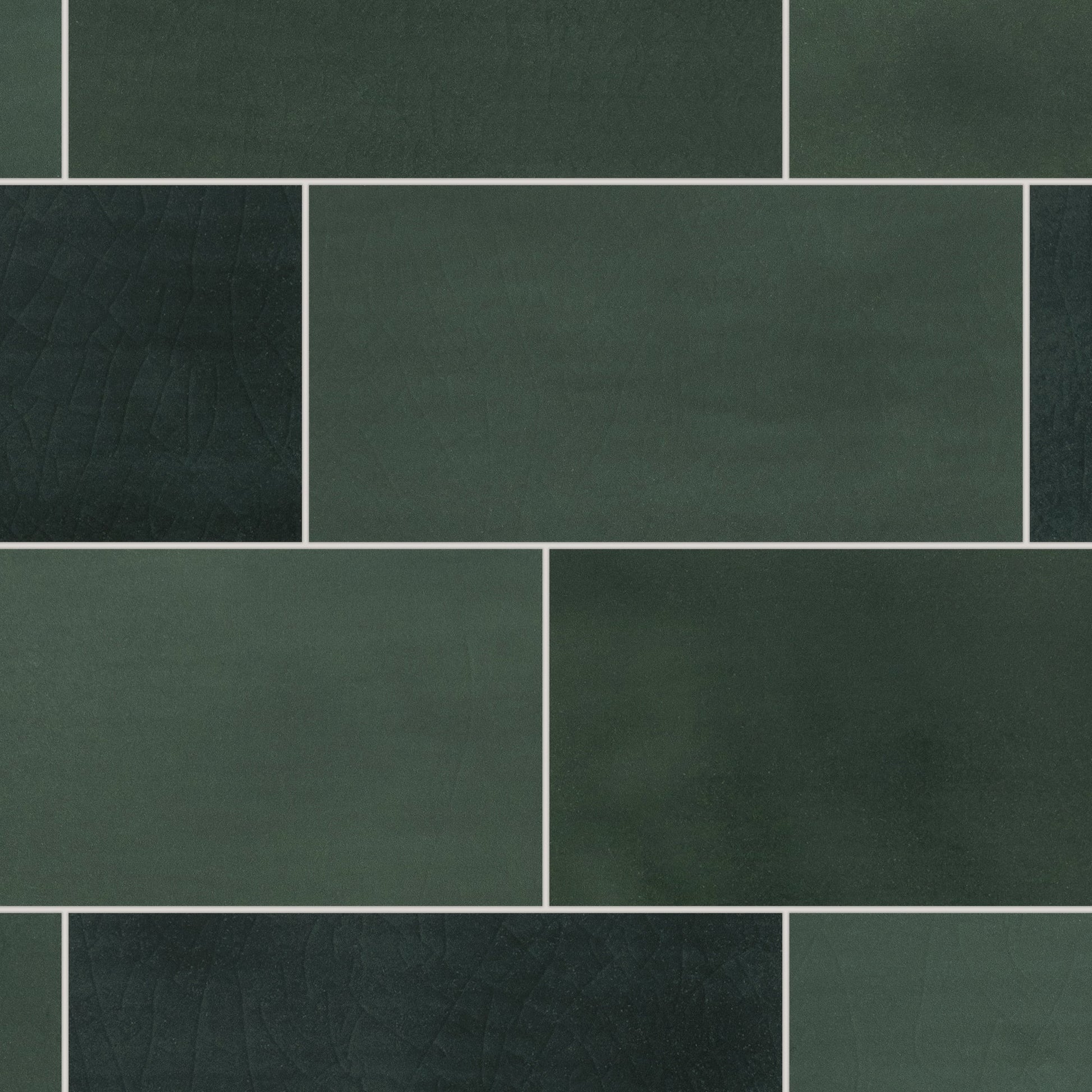 SUNWINGS Green Mixed 3-in x 6-in Matte Composite Subway Peel and stick Mosaic Wall Tile product image