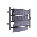 ANZZI Polished Chrome Plug-In Wall-Mount Towel Warmer, 16.5 in H x 23.5 in W x 5.5 in D