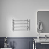 ANZZI Polished Chrome Plug-In Wall-Mount Towel Warmer, 16.5 in H x 23.5 in W x 5.5 in D