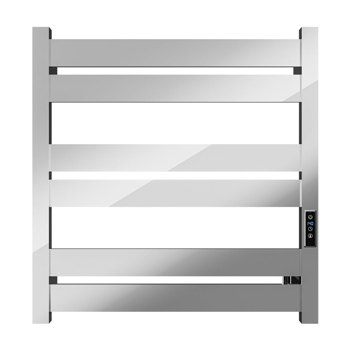 ANZZI Polished Chrome Plug-In Wall Mount Towel Warmer, 4.13 in W x 20.47 in L x 20.87 in H