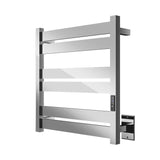 ANZZI Polished Chrome Plug-In Wall Mount Towel Warmer, 4.13 in W x 20.47 in L x 20.87 in H