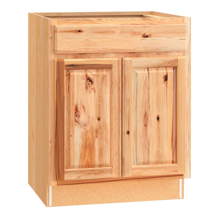 Diamond NOW Denver 27-in W x 35-in H x 23.75-in D Natural Rustic Hickory Door and Drawer Base Cabinet