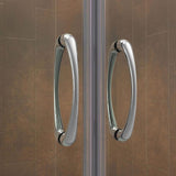 Visions 56-60 in. W x 0 in. D x 58 in. H Semi-Frameless Sliding Tub Door in Brushed Nickel