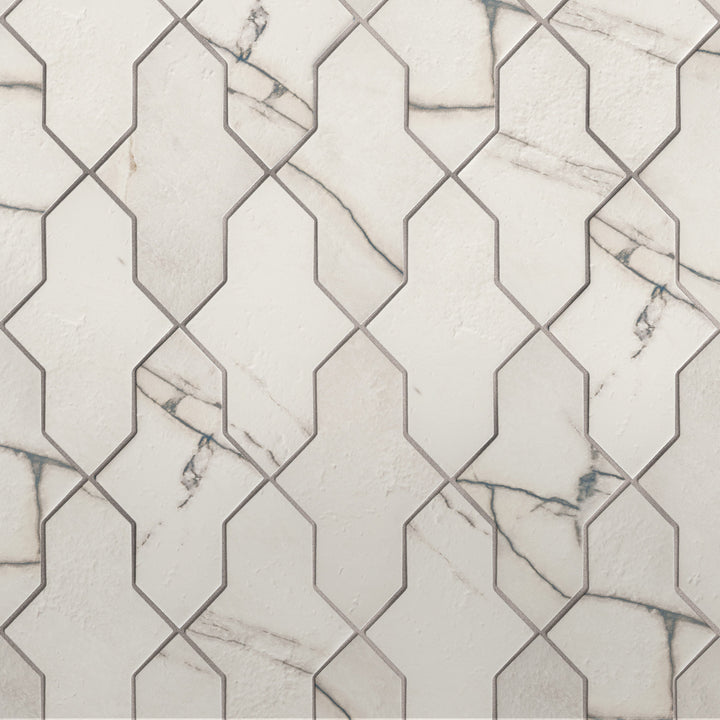 Affinity Tile Istanbul Shield Day 2-in x 8-in Multi-finish Porcelain Marble look Multi-shaped Floor and Wall Tile product image