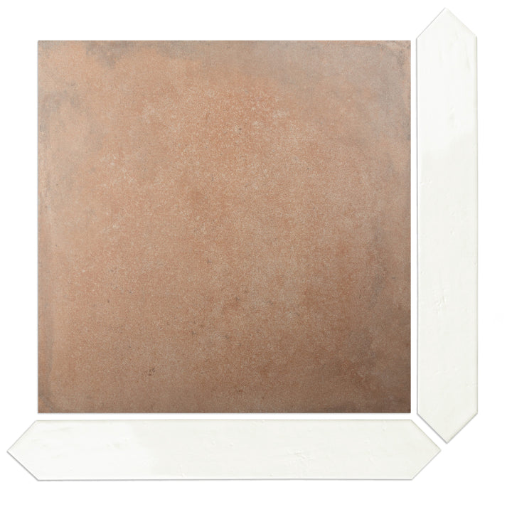 Affinity Tile Argile Treillis Ferrara with Bianco Arrow 21-in x 21-in Multi-finish Porcelain Multi-shaped Floor and Wall Tile product image