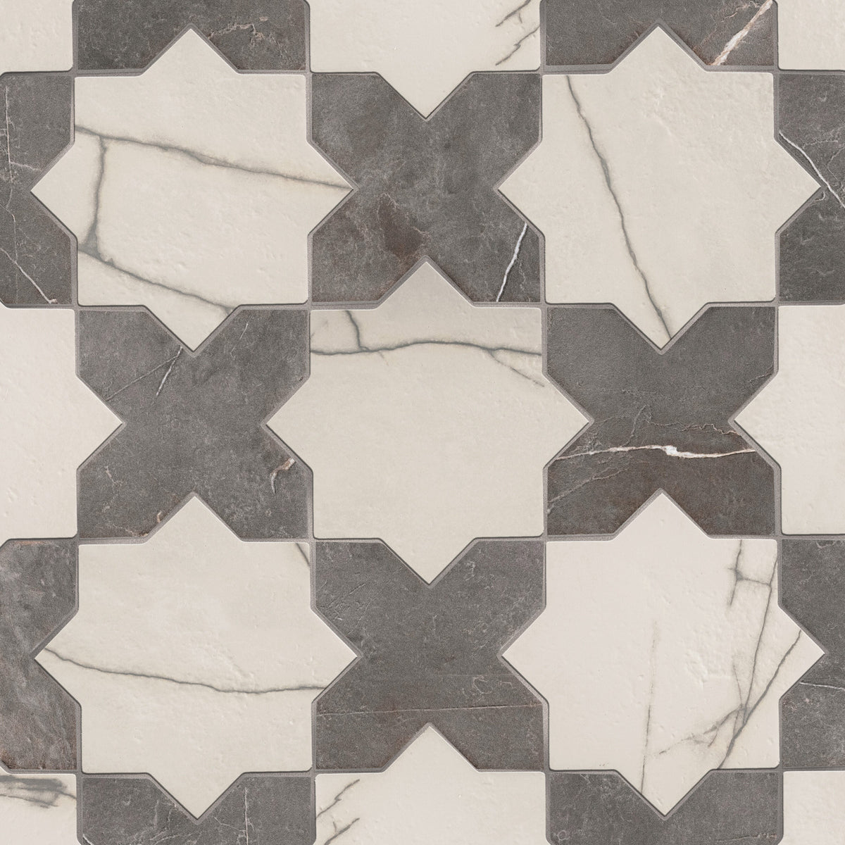 Affinity Tile Istanbul Star Day with Night Cross 6-in x 12-in Multi-finish Porcelain Marble look Multi-shaped Floor and Wall Tile product image