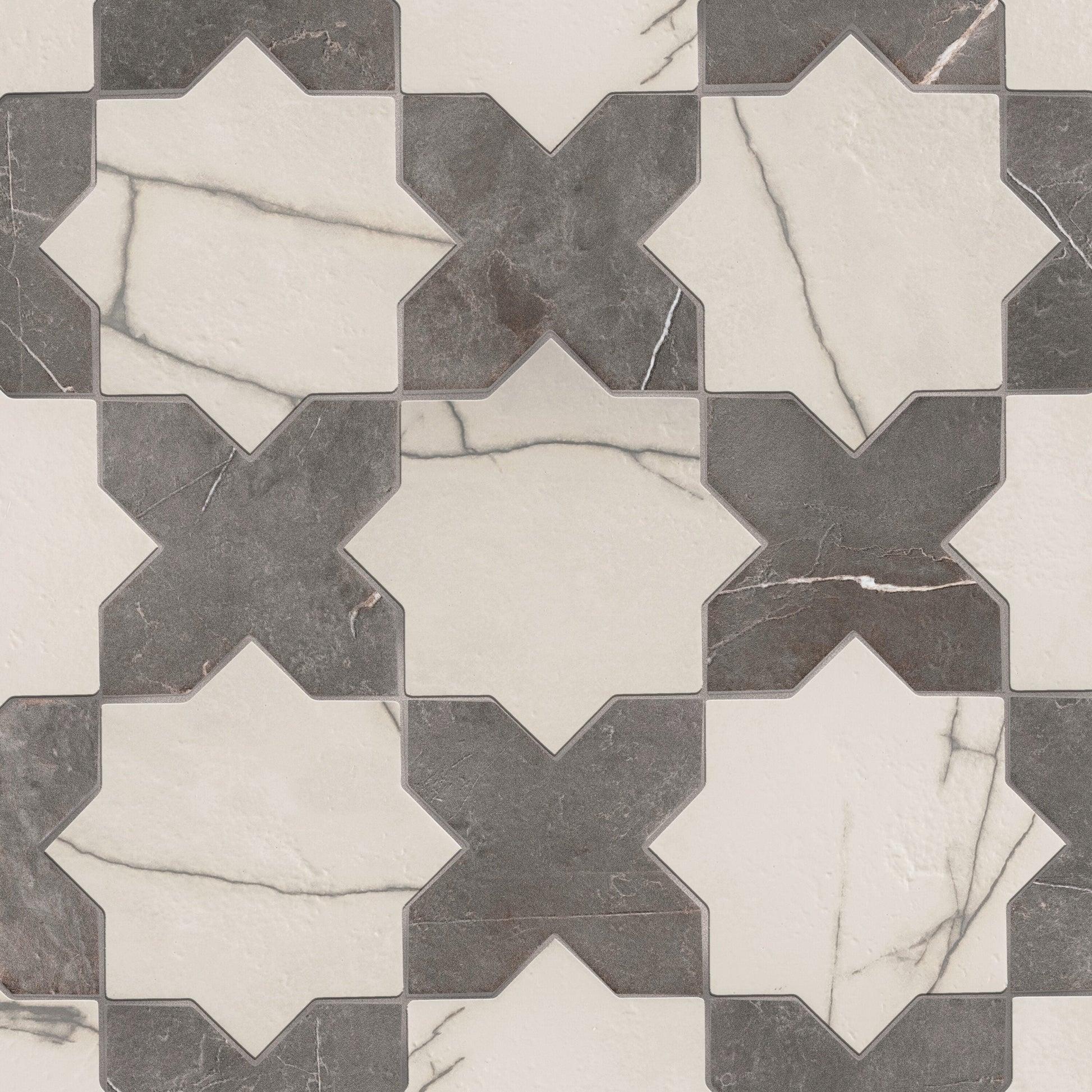 Affinity Tile Istanbul Star Day with Night Cross 6-in x 12-in Multi-finish Porcelain Marble look Multi-shaped Floor and Wall Tile product image