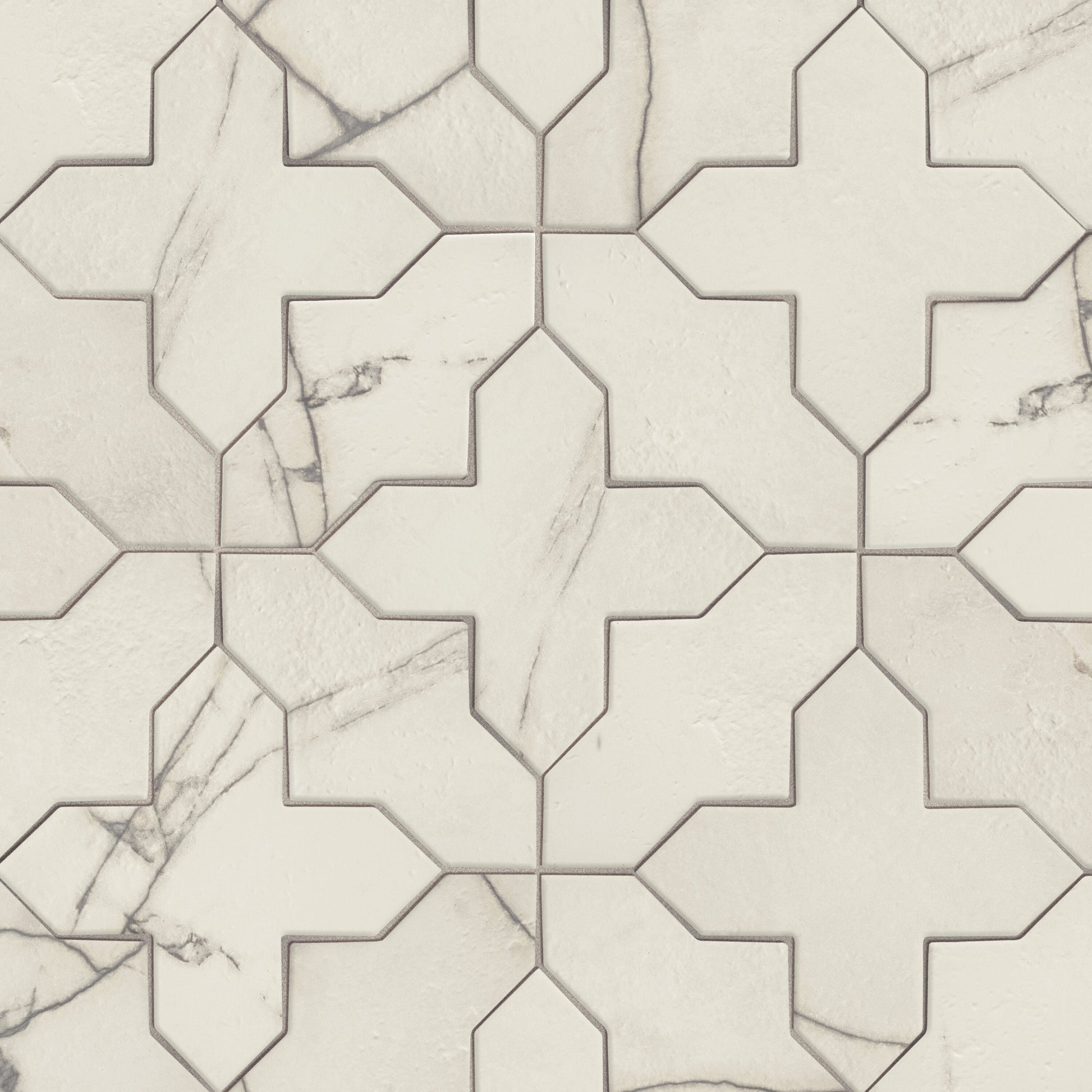 Affinity Tile Istanbul Squire Shield Day with Day Cross 6-in x 8-in Multi-finish Porcelain Marble look Multi-shaped Floor and Wall Tile product image