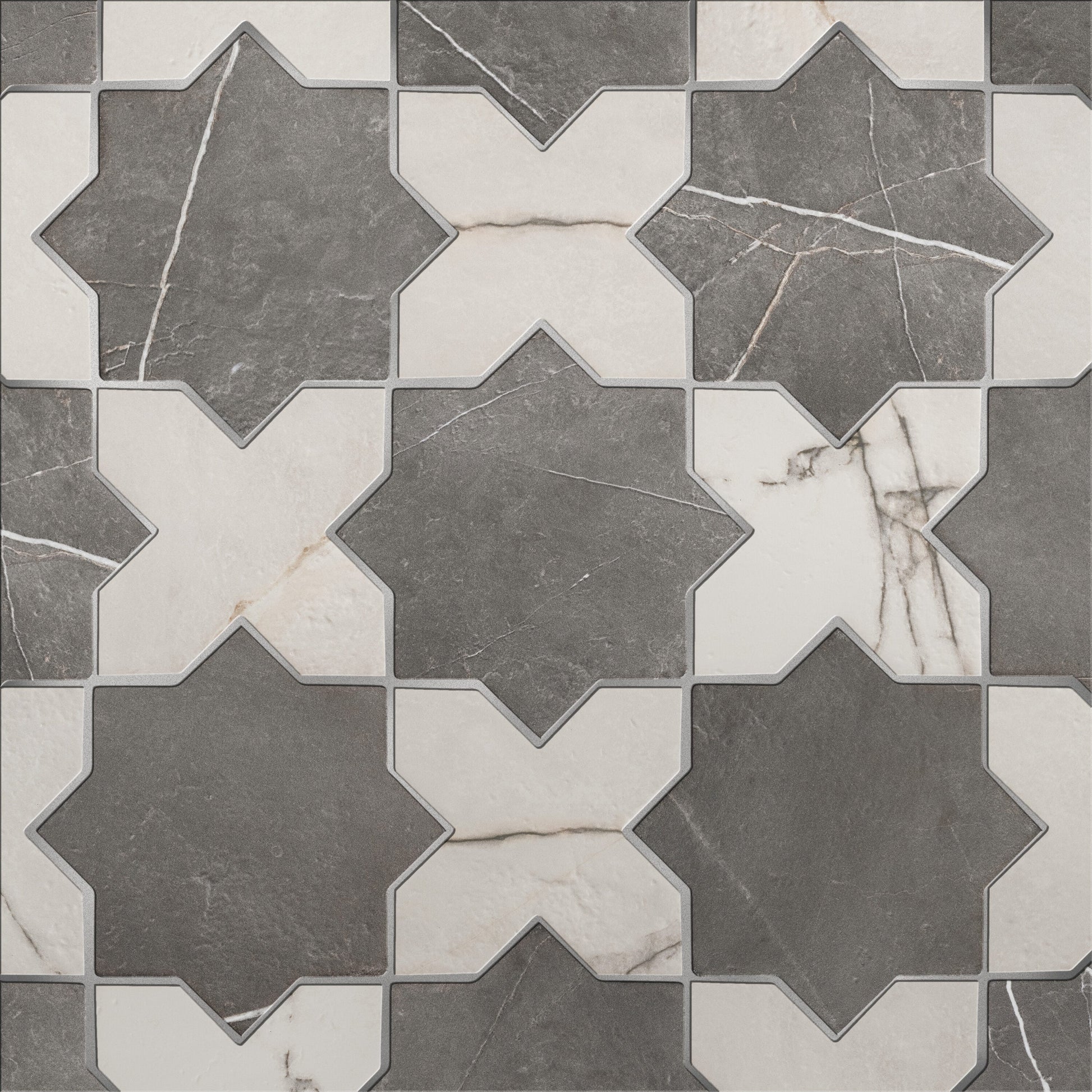 Affinity Tile Istanbul Star Night with Day Cross 6-in x 12-in Multi-finish Porcelain Marble look Multi-shaped Floor and Wall Tile product image