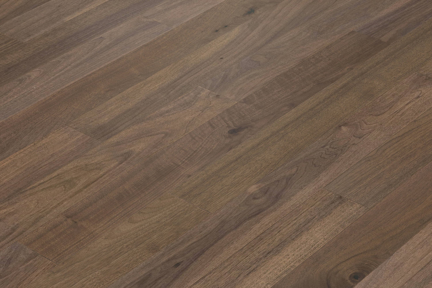 allen + roth Walnut Muenchen hardwood flooring — alternate angle