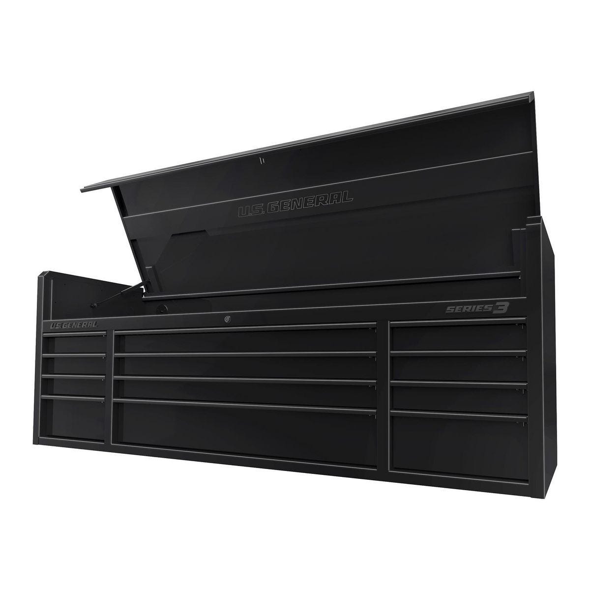 U.S. GENERAL 72 in. x 22 in. Triple Bank Top Chest, Series 3, Black
