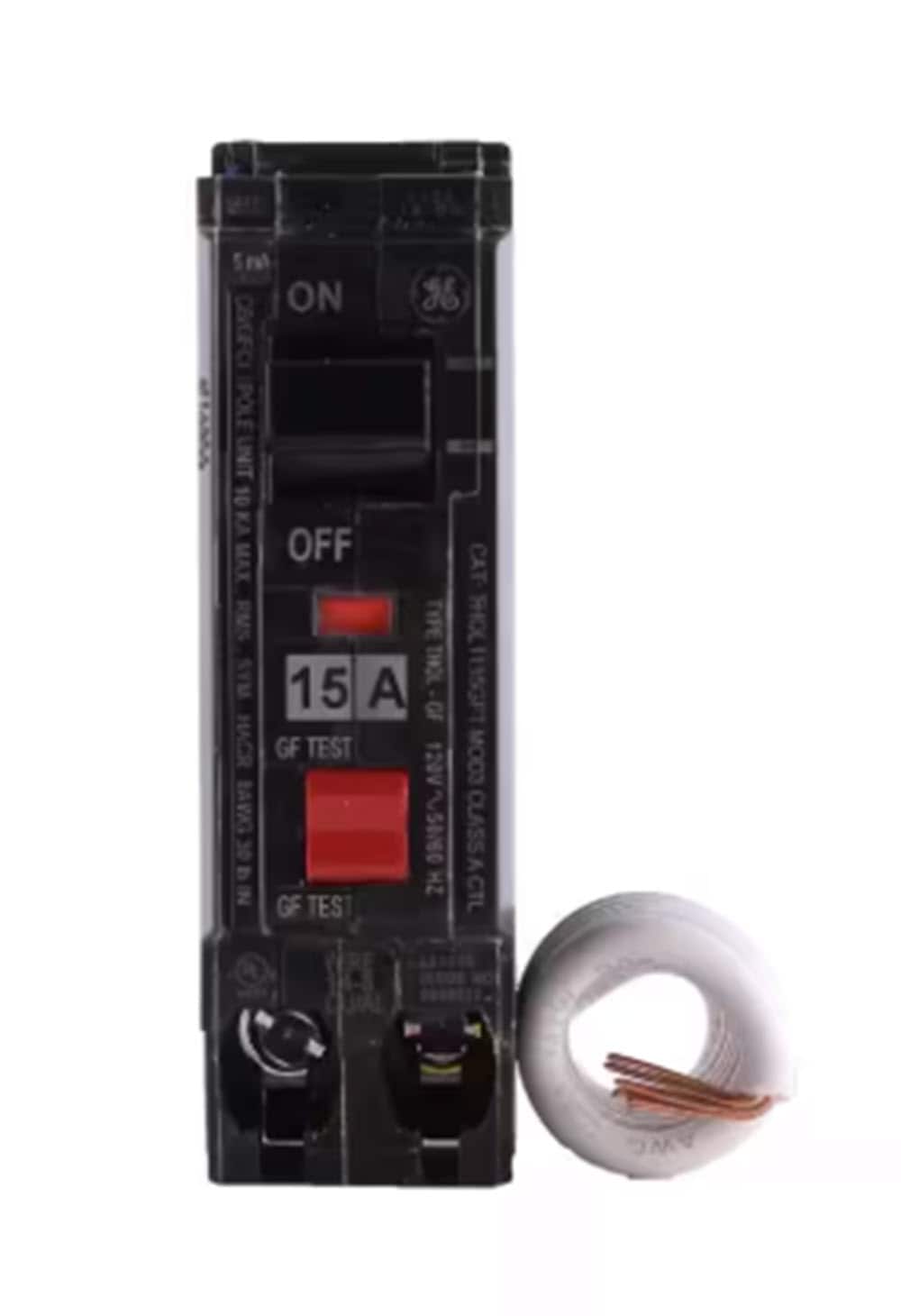 GE Q-Line THQL 15-Amp 1-Pole GFCI Circuit Breaker