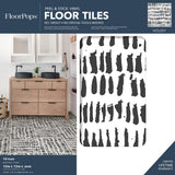 FloorPops Noleby 20-Piece 12-in x 12-in Black Peel-and-Stick Vinyl Floor Tile