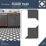 FloorPops Black 12-in x 12-in Water Resistant Peel and Stick Vinyl Tile Flooring (20-sq ft)