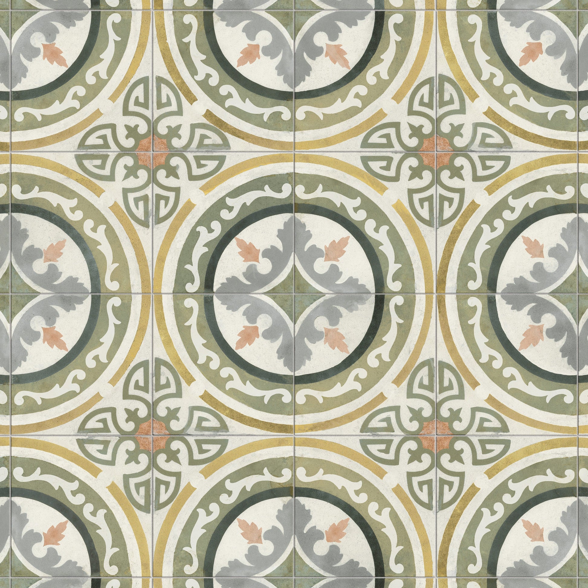 Affinity Tile Kings Barna Gracia 18-in x 18-in Multi-finish Ceramic Encaustic Floor and Wall Tile product image
