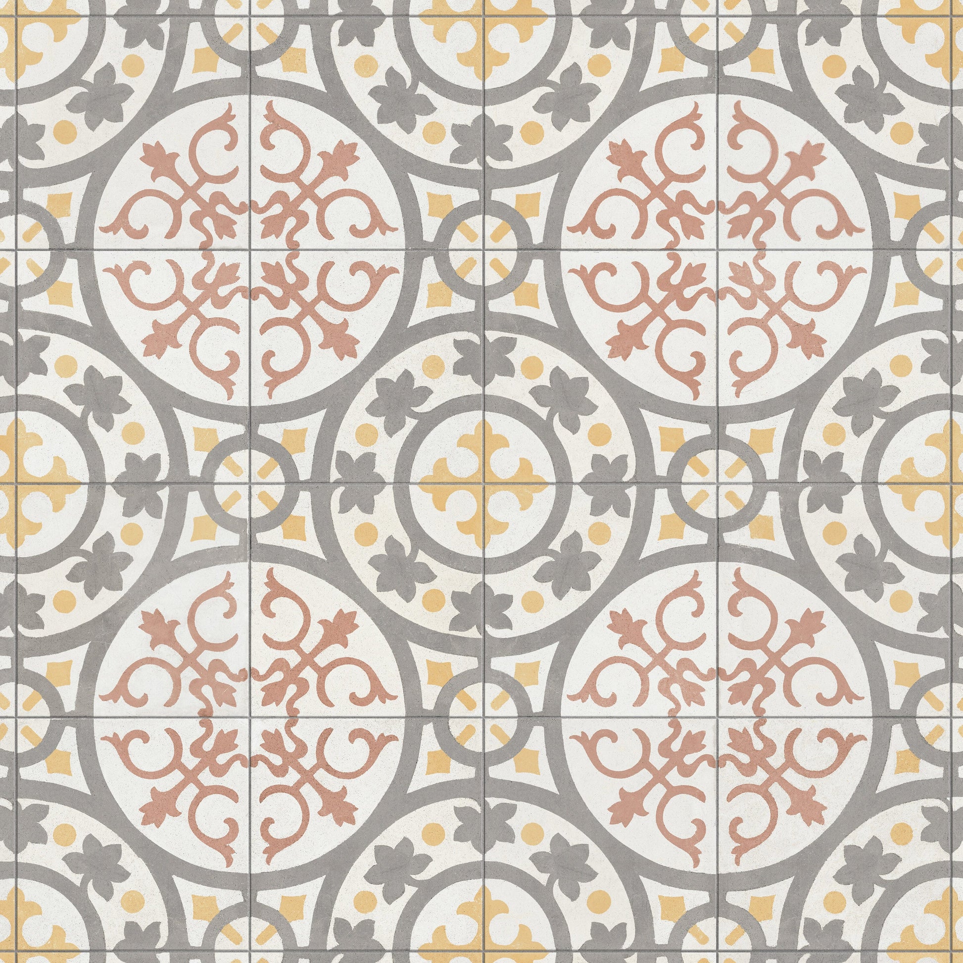 Affinity Tile Kings Paname Trocadero 18-in x 18-in Multi-finish Ceramic Encaustic Floor and Wall Tile product image