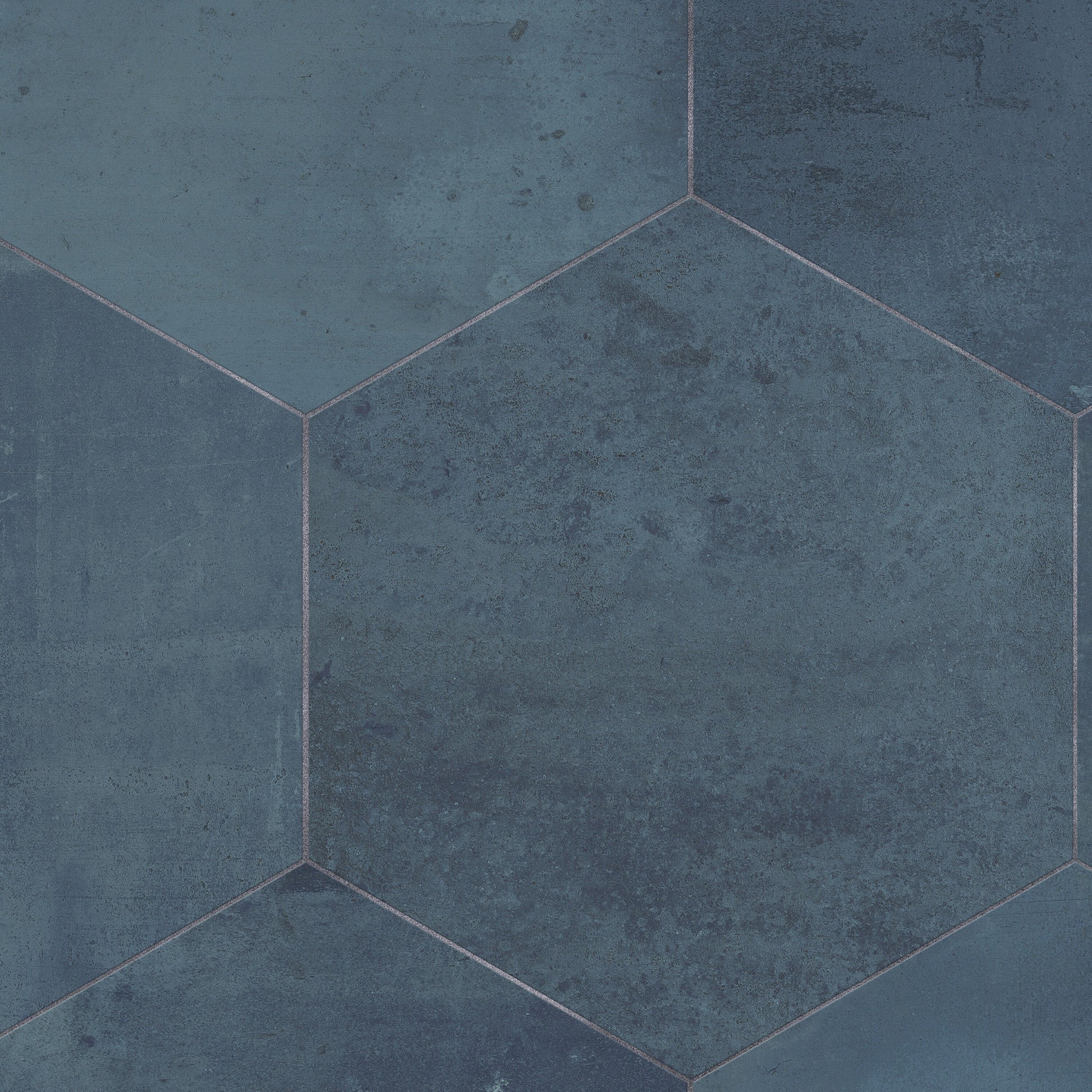 Affinity Tile Argillos Hex Deep Blue 21-in x 24-in Matte Porcelain Cement look Hexagon Floor and Wall Tile product image