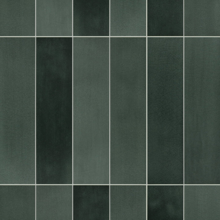 SUNWINGS Green Mixed 9-in x 9-in Matte Composite Handcrafted look Peel and stick Mosaic Wall Tile product image