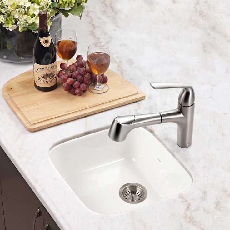 Platus Undermount Fireclay 19 in. Single Bowl Bar Sink in White with Square Basin
