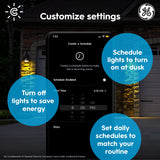GE C by GE (Cync) 60W Equivalent A19 Full Color Dimmable Smart LED Light Bulb, Direct Connect, 3-Pack