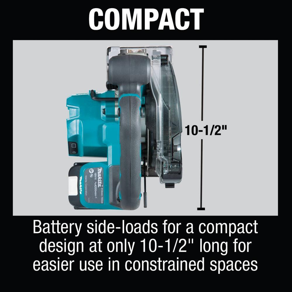 18-Volt 5-7/8 in. 5.0 Ah LXT Lithium-Ion Brushless Cordless Metal Cutting Saw Kit with Electric Brake and Chip Collector - Super Arbor