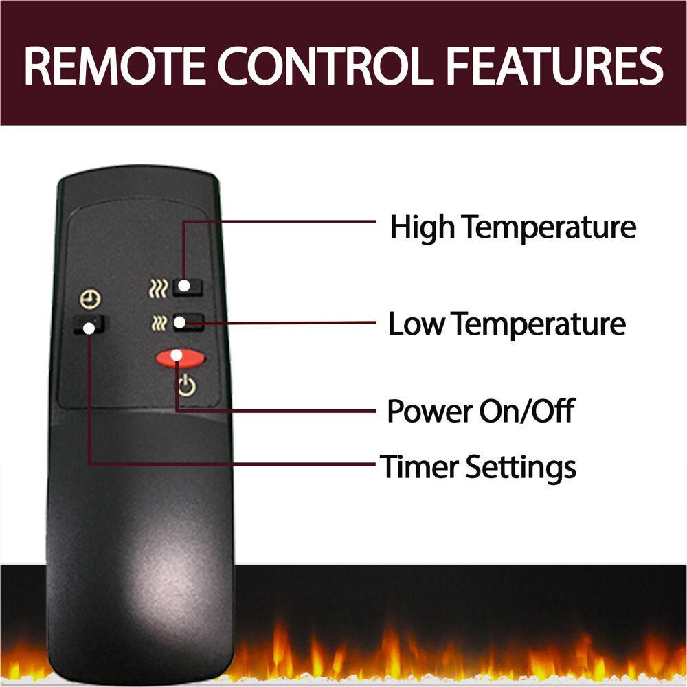 Savona 59 in. Electric Fireplace Heater TV Stand in Cherry with Enhanced Log Display and Remote - Super Arbor