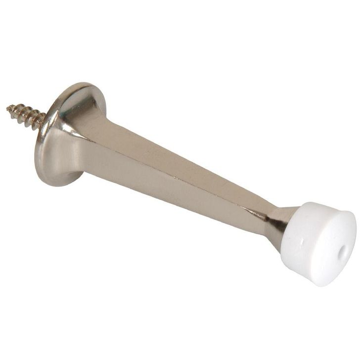 3 in. Satin Nickel Square Rigid Door Stop (5-Pack)