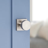 Pismo Square Satin Nickel Hall/Closet Door Knob - Super Arbor