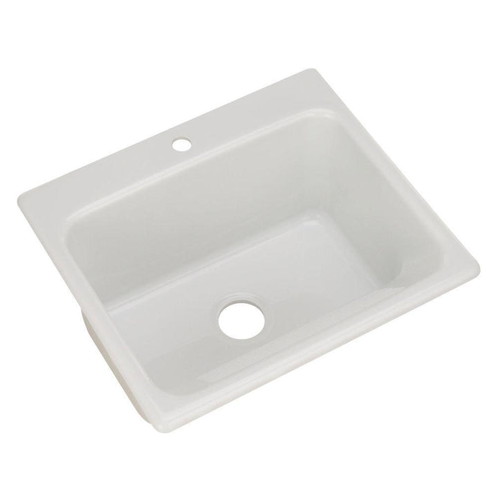 Kensington Drop-In Acrylic 25 in. 1-Hole Single Bowl Utility Sink in White - Super Arbor