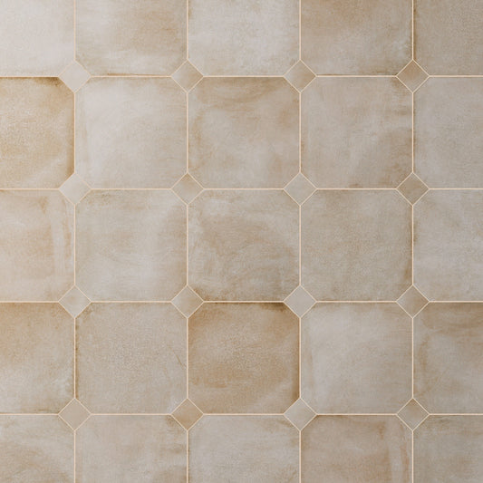 Affinity Tile Laverton Octagon Arena with Taco Arena 8-in x 8-in Matte Porcelain Cement look Multi-shaped Floor and Wall Tile product image