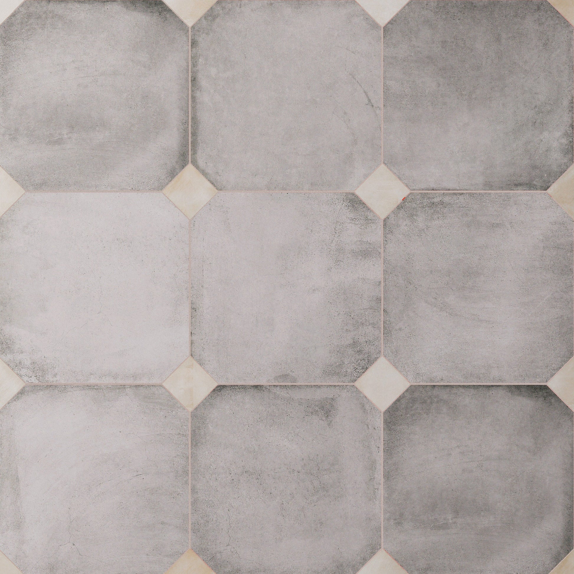 Affinity Tile Laverton Octagon Gris with Taco Arena 8-in x 8-in Matte Porcelain Cement look Multi-shaped Floor and Wall Tile product image