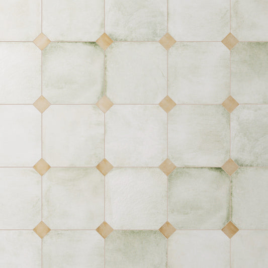 Affinity Tile Laverton Octagon Nieve with Taco Beige 8-in x 8-in Matte Porcelain Cement look Multi-shaped Floor and Wall Tile product image