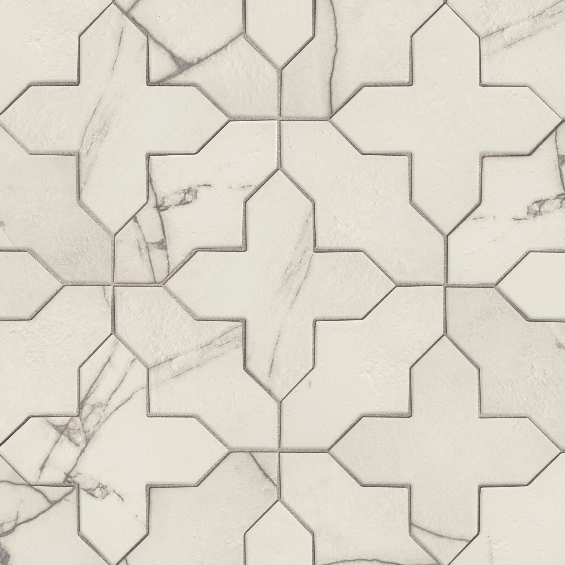 Affinity Tile Istanbul Templar Shield Day with Day Cross 8-in x 8-in Multi-finish Porcelain Marble look Multi-shaped Floor and Wall Tile product image