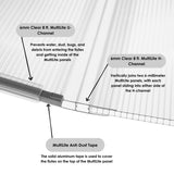 AmeriLux International MultiLite 4-ft x 8-ft Ribbed Clear Polycarbonate Roof Panel, Multi-Wall, 6mm