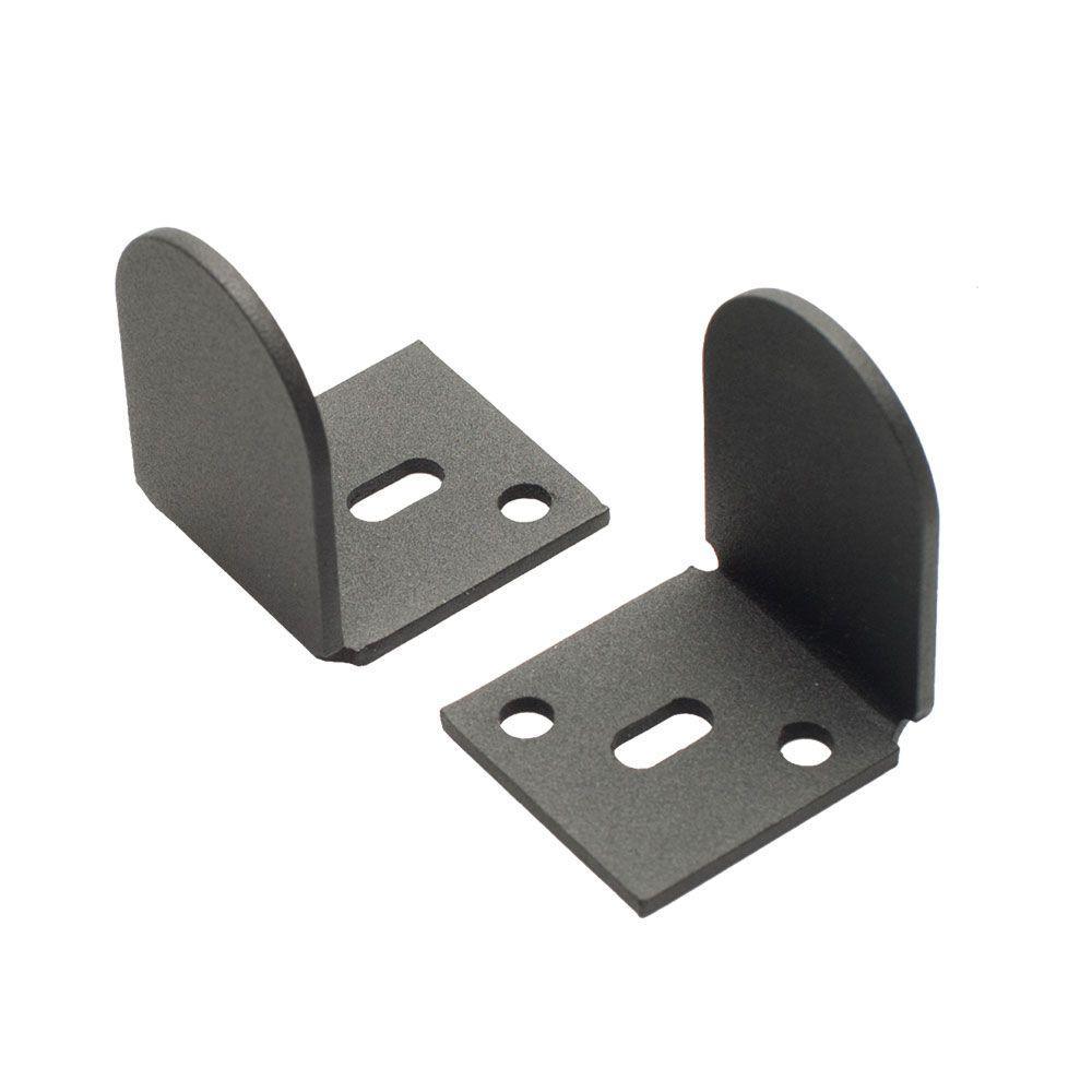 137.75 in. Black Solid Steel Barn Door Hardware Kit for Double Wood Doors with Adjustable Floor Guides (2-Piece Rails) - Super Arbor
