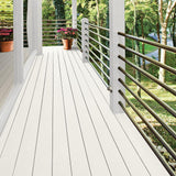 BEHR DECKplus 1 gal. White Base Solid Color Waterproofing Exterior Wood Stain - Super Arbor