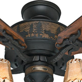 Hunter Adirondack 52-in Brittany Bronze Incandescent Indoor Ceiling Fan with Light, 5-Blade