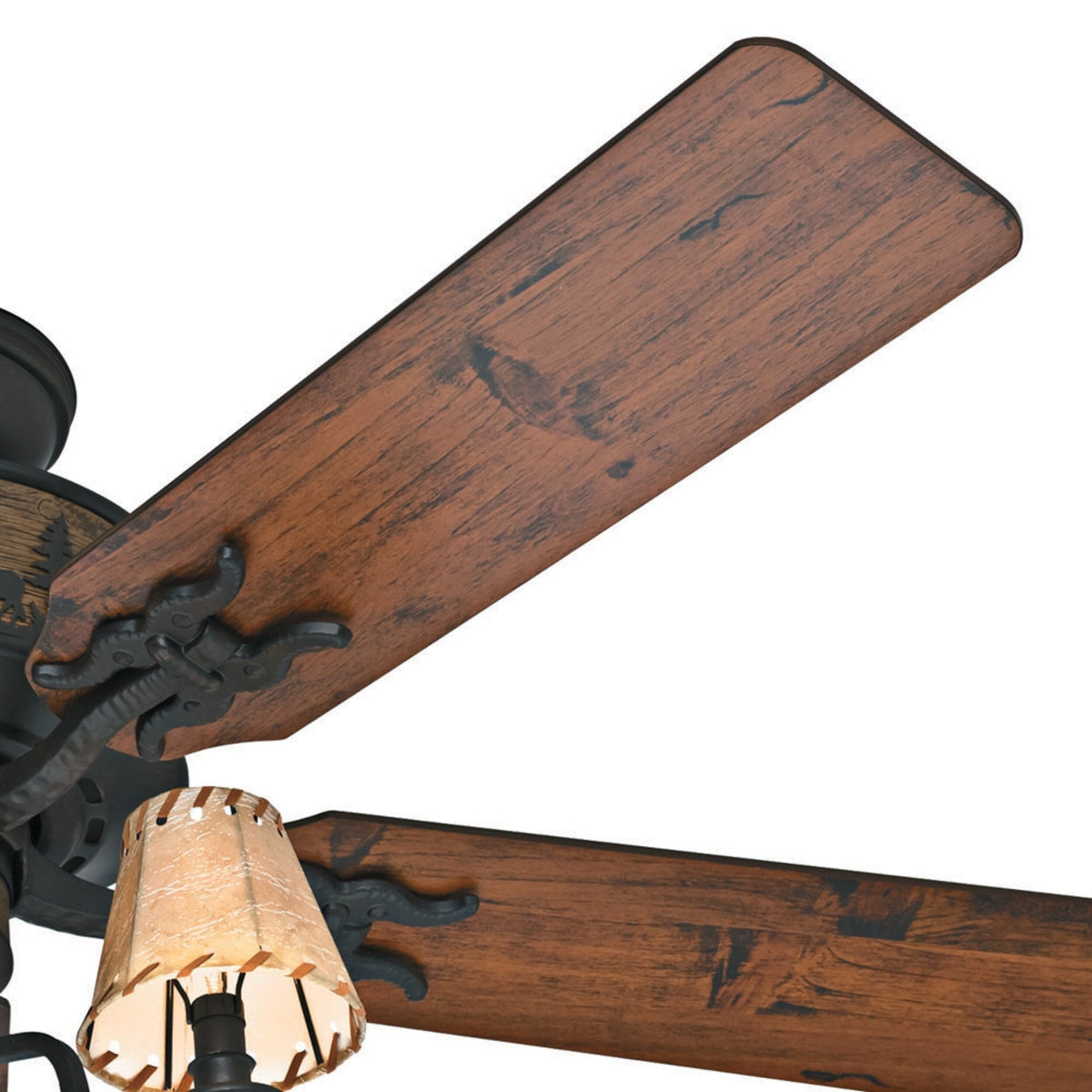 Hunter Adirondack 52-in Brittany Bronze Incandescent Indoor Ceiling Fan with Light, 5-Blade
